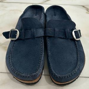 Birkenstock Buckley Suede Leather Navy Size 7-7.5 (EU 38)